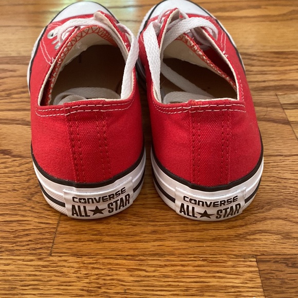Like new Red Converse All Stars Low Top- worn once! - Picture 3 of 3
